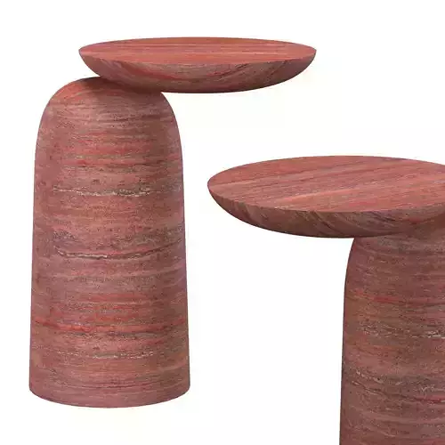  Travertin side table