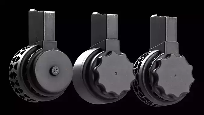 Three versions X Products X-25 50 Round Drum Magazine cal 308