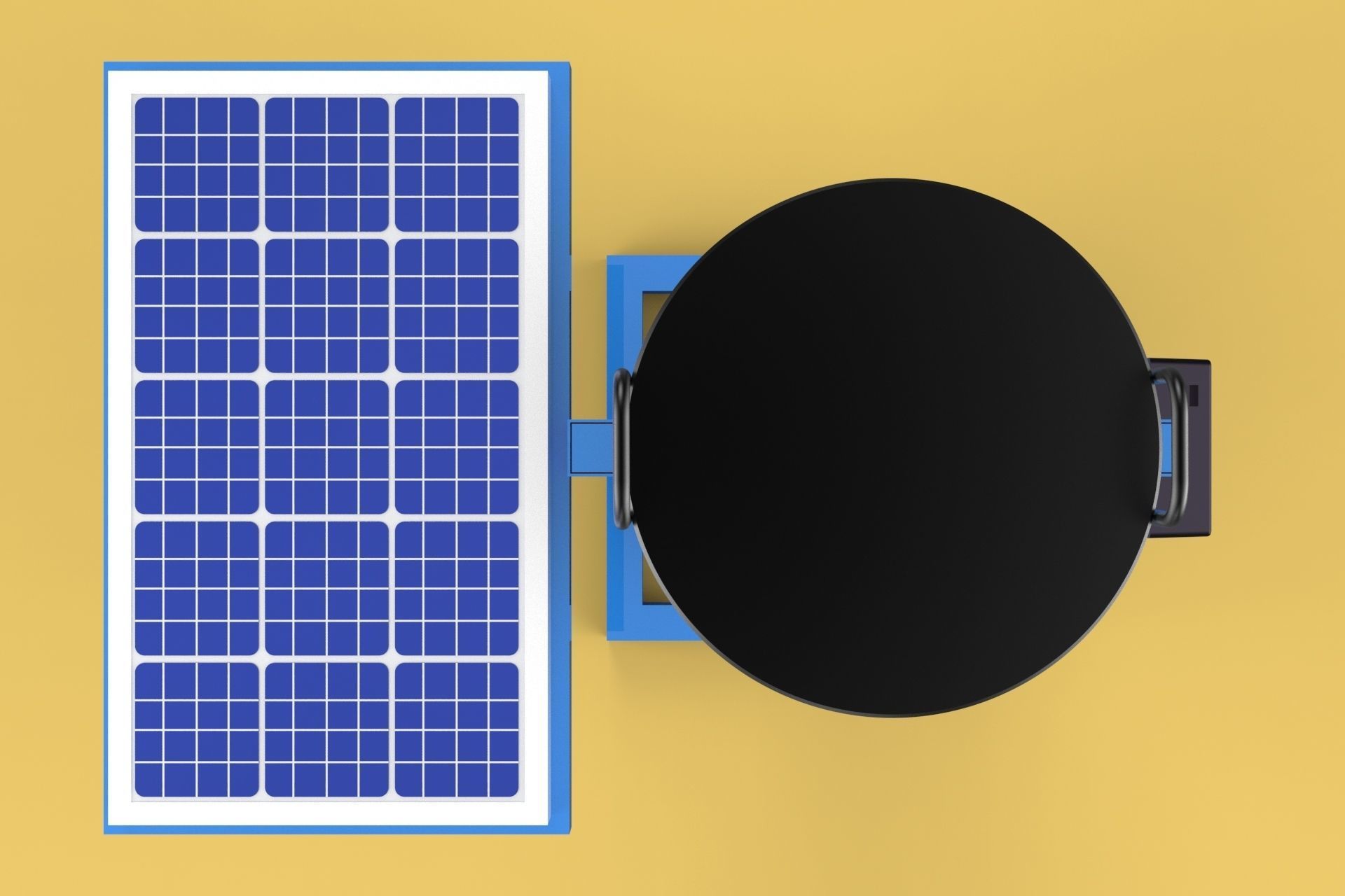SOLAR CELL POWERED DIRECTIONAL FISH FEEDER CENTRIFUGAL SPREADER 3D model_5