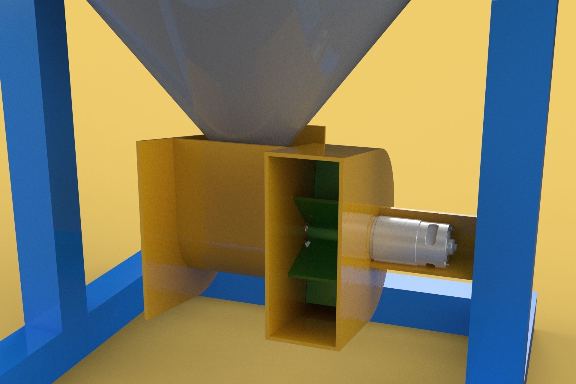 SOLAR CELL POWERED DIRECTIONAL FISH FEEDER CENTRIFUGAL SPREADER 3D model_9