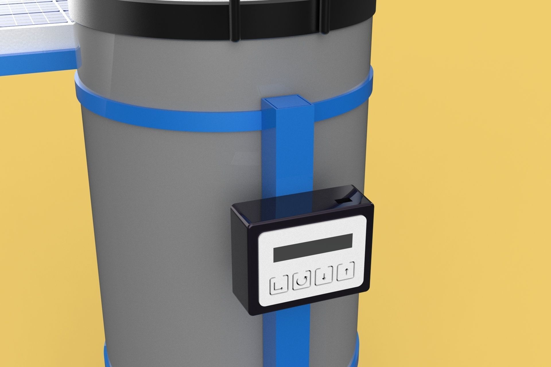 SOLAR CELL POWERED DIRECTIONAL FISH FEEDER CENTRIFUGAL SPREADER 3D model_8