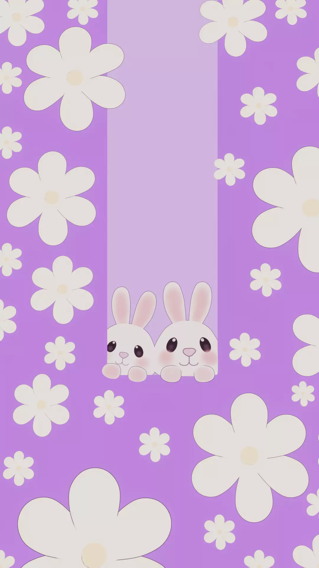 Anime style Easter bunny and daisies Free 3D model