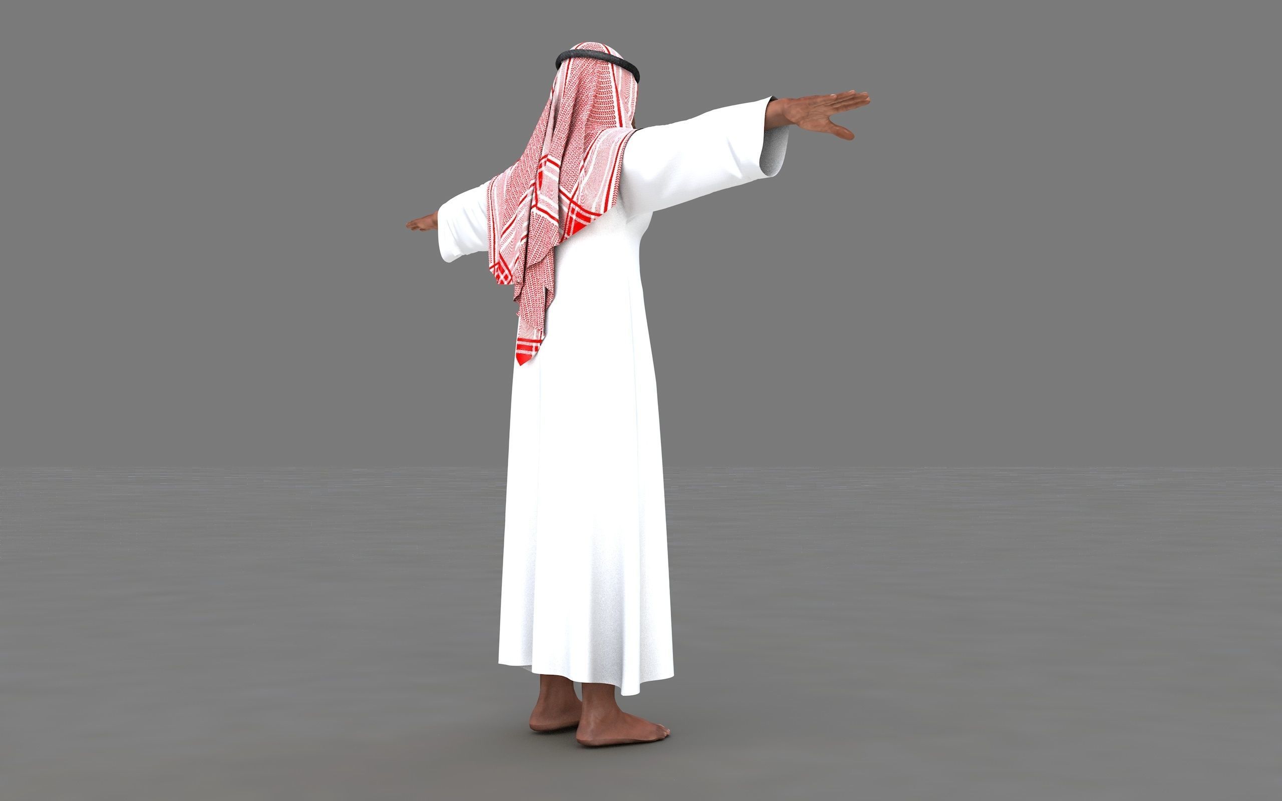  muslim arabia man 3d model 3D model_38