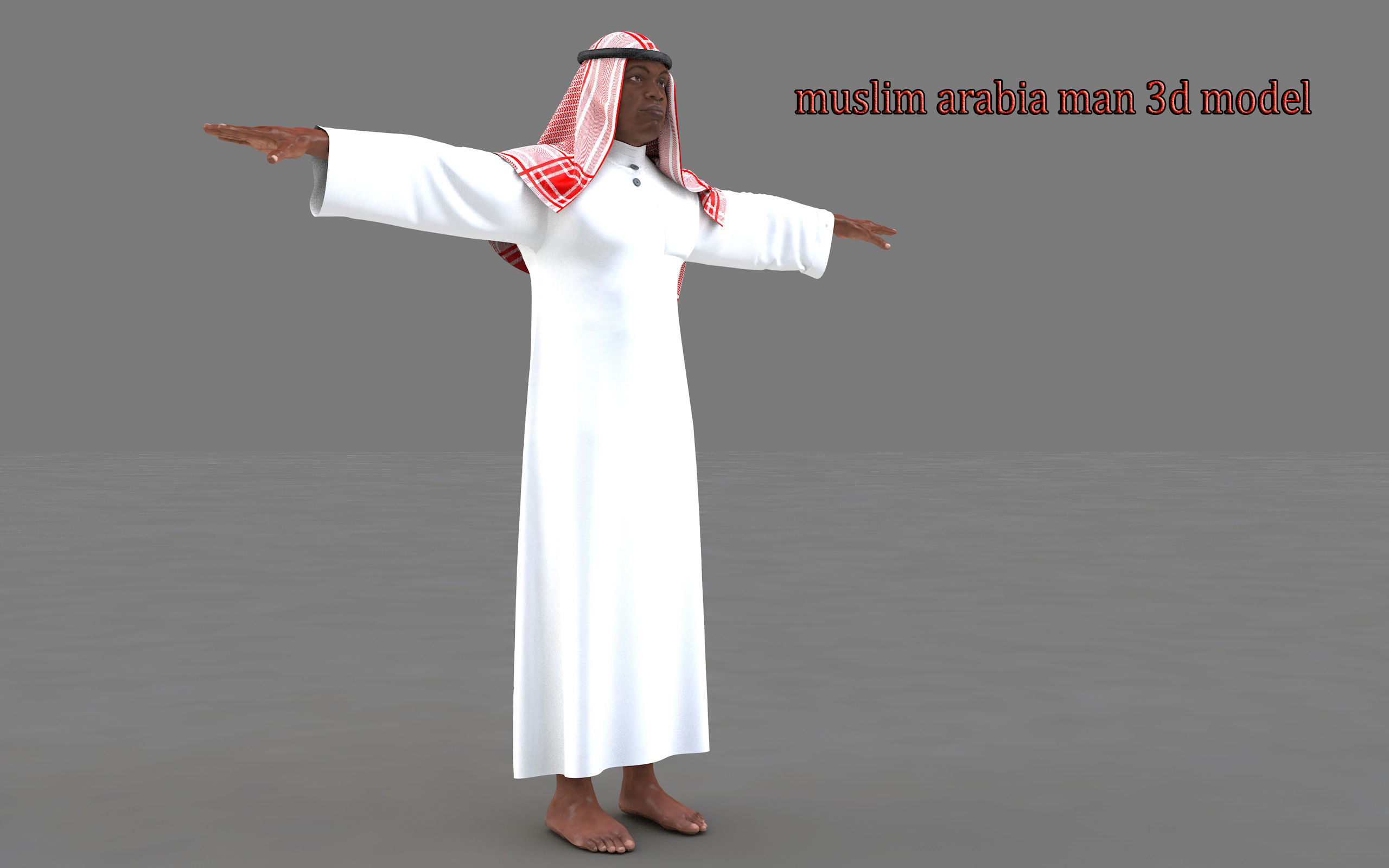  muslim arabia man 3d model 3D model_1