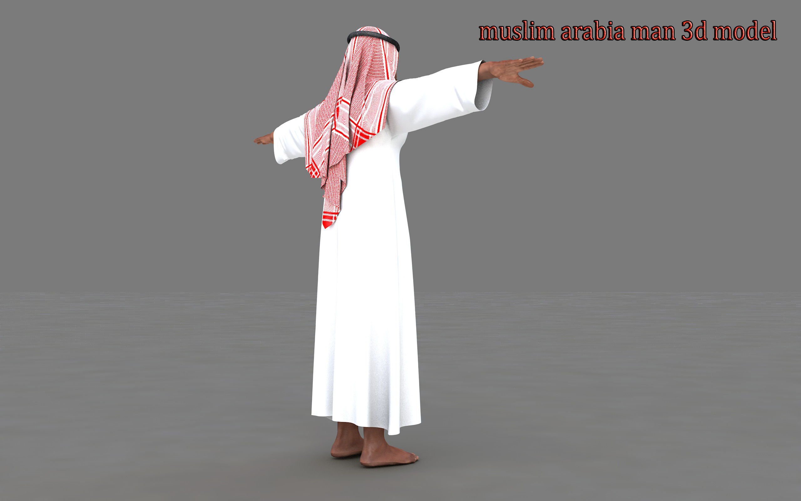 muslim arabia man 3d model 3D model_3