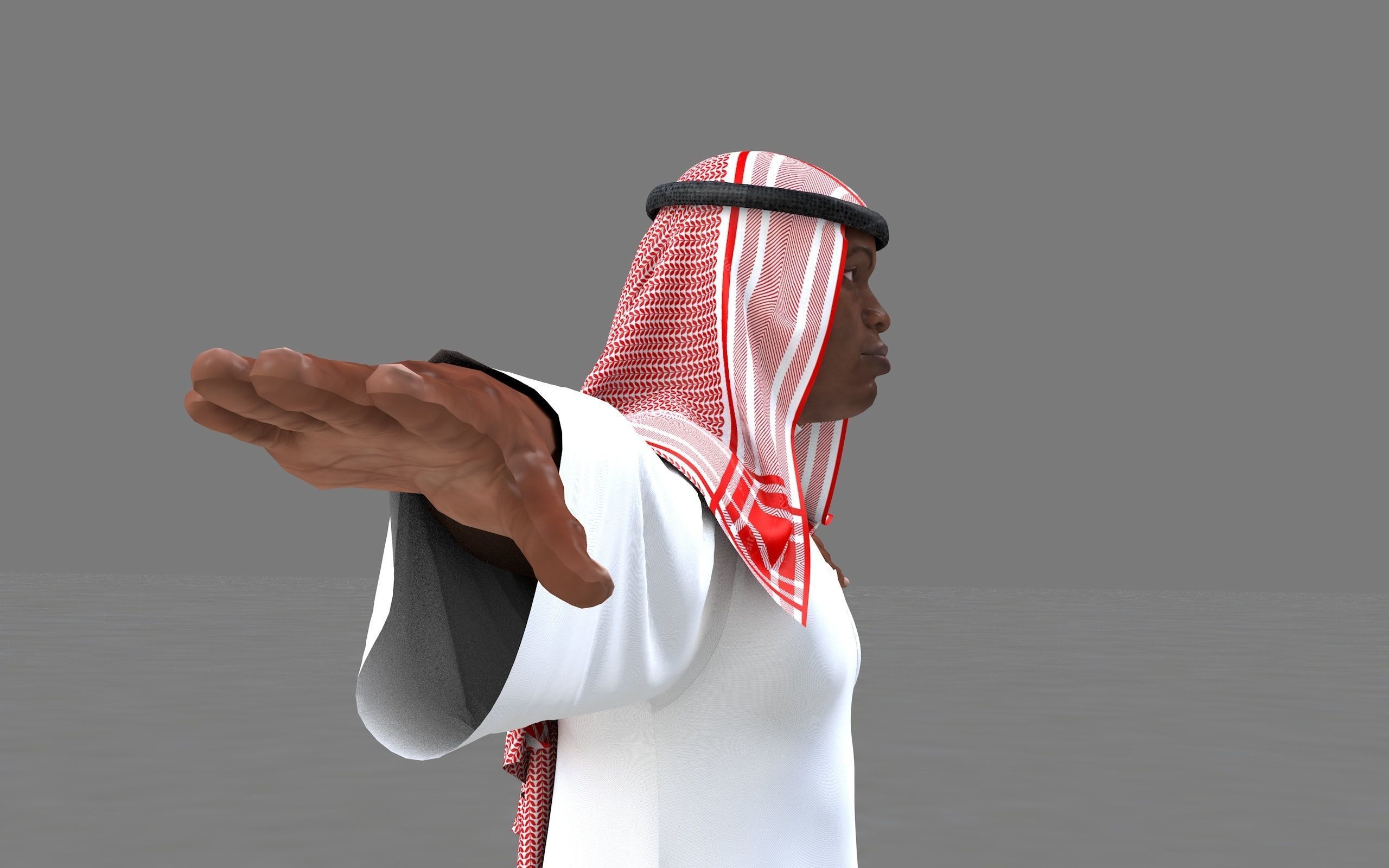  muslim arabia man 3d model 3D model_12
