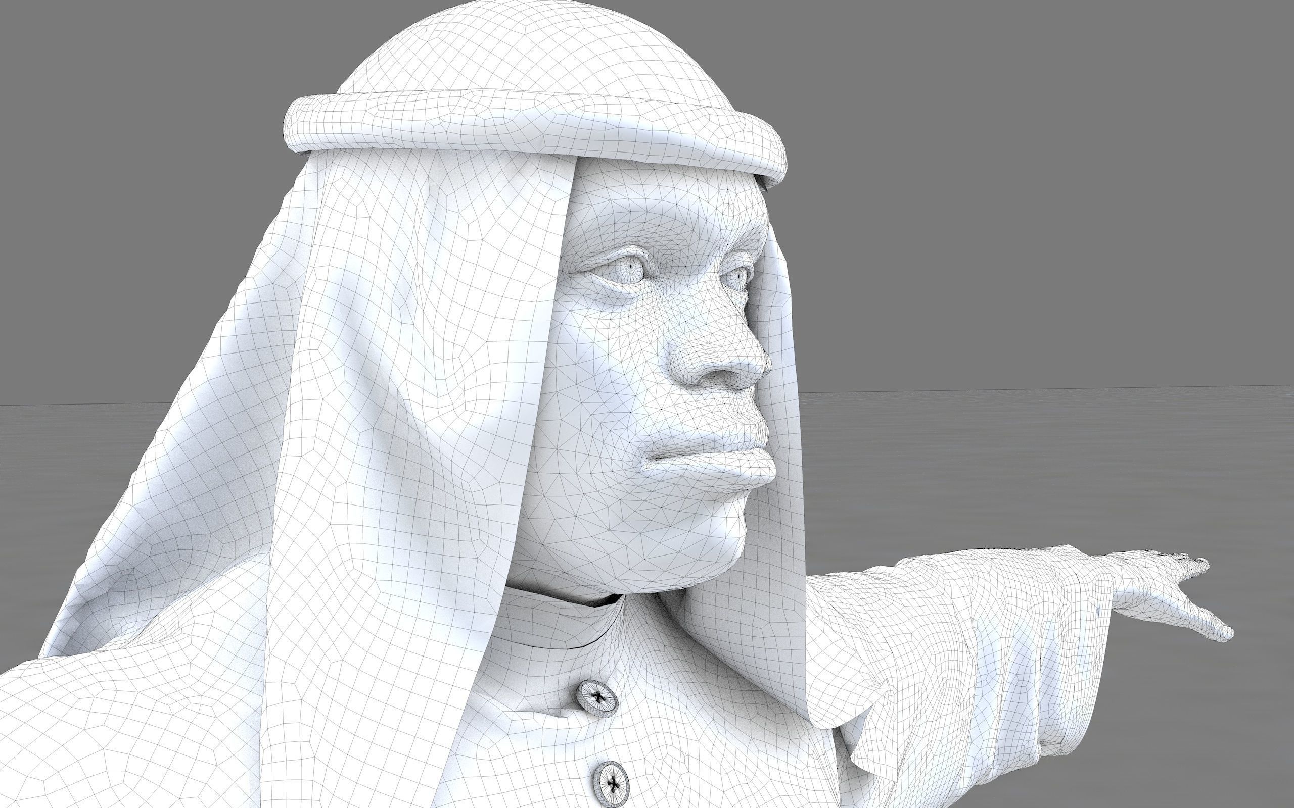  muslim arabia man 3d model 3D model_41
