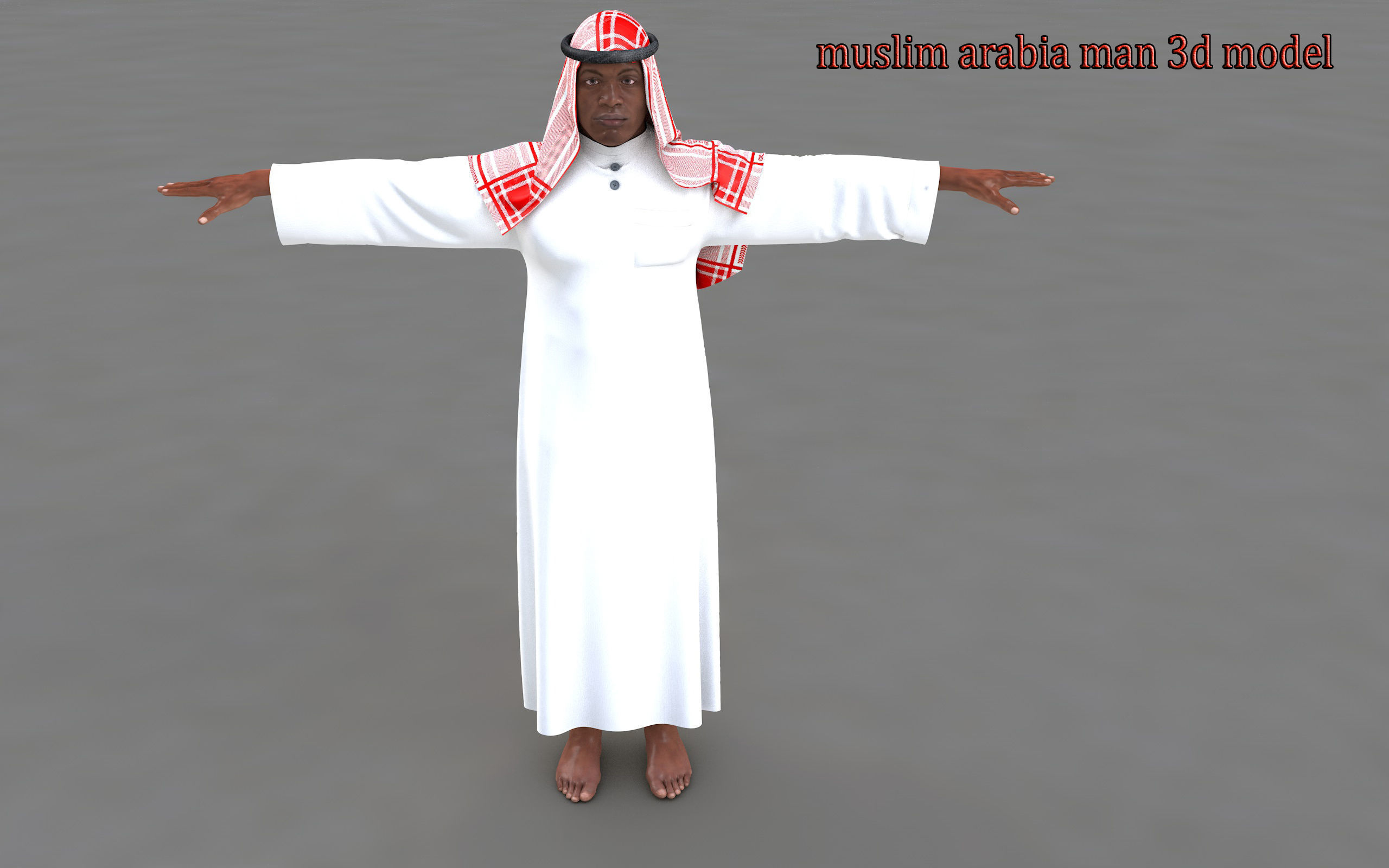  muslim arabia man 3d model 3D model_5