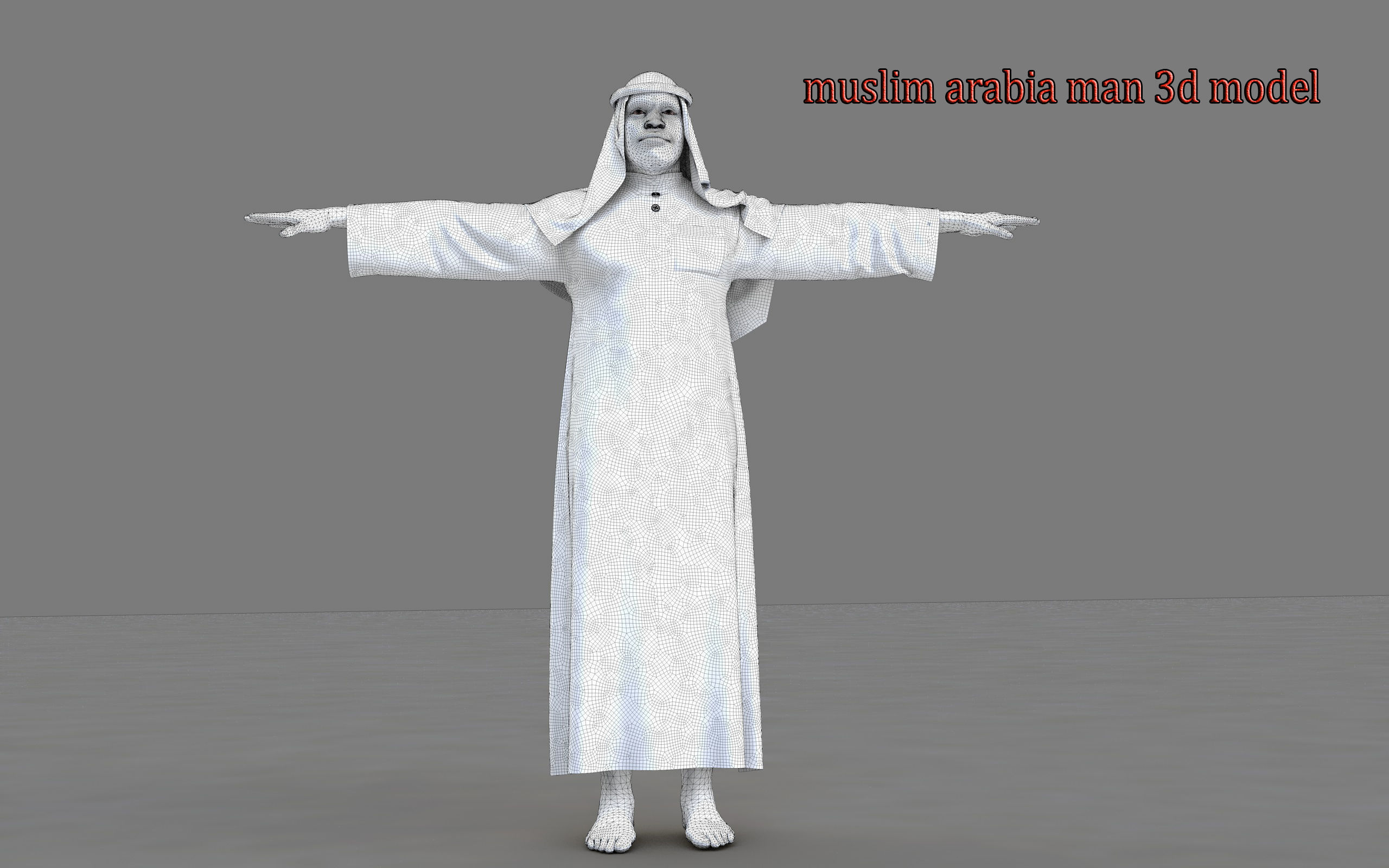  muslim arabia man 3d model 3D model_2