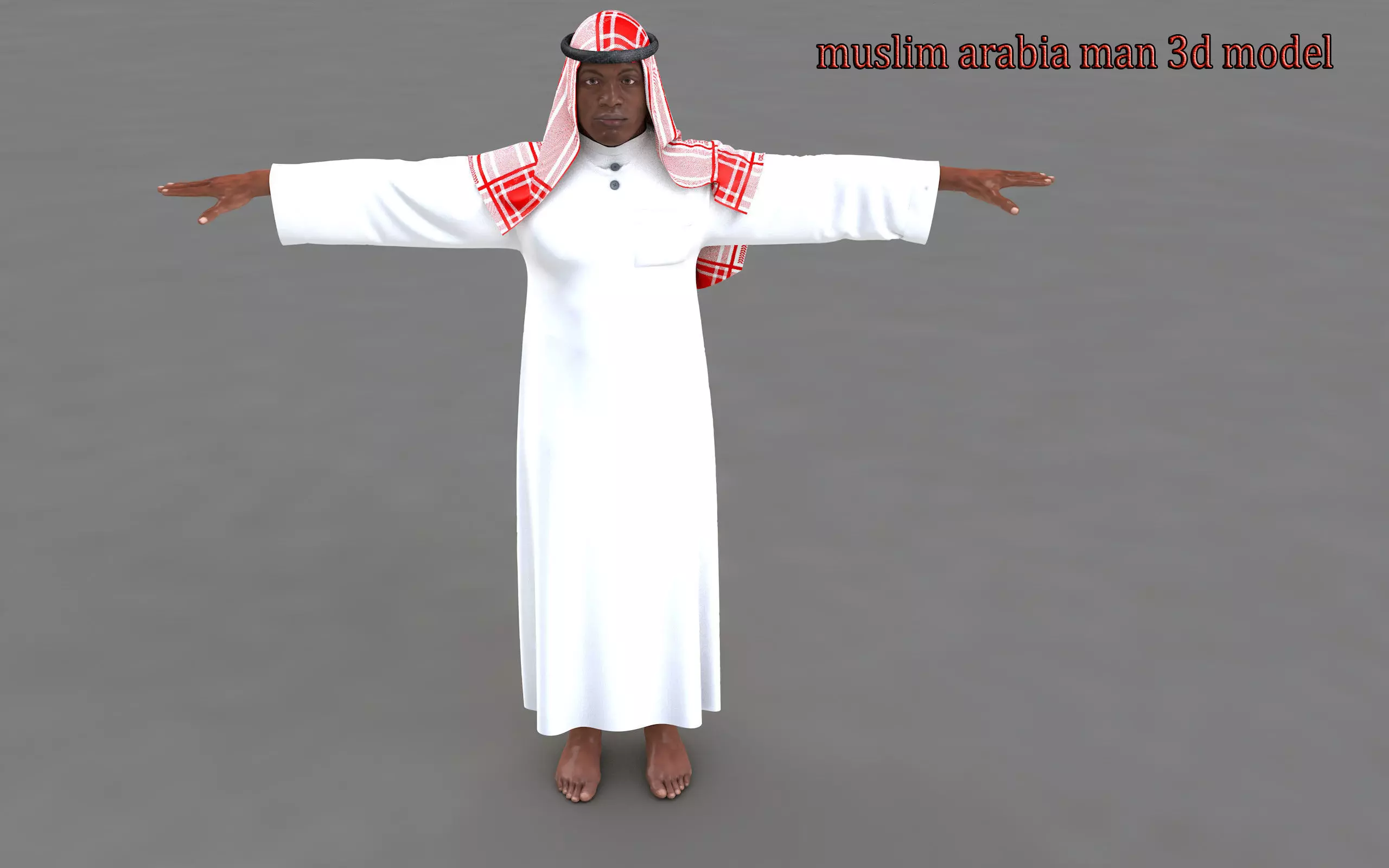  muslim arabia man 3d model 3D model_0