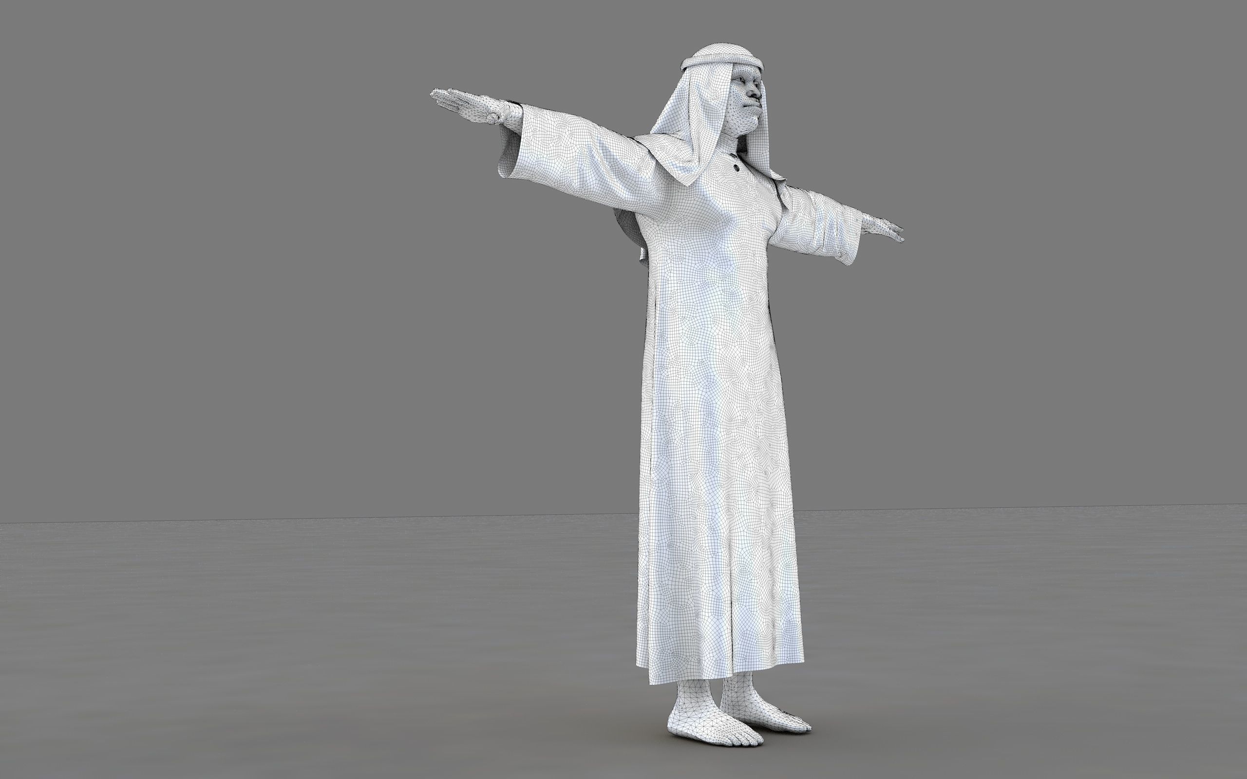  muslim arabia man 3d model 3D model_50