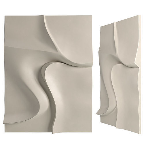  Abstract modern wall art 3D model