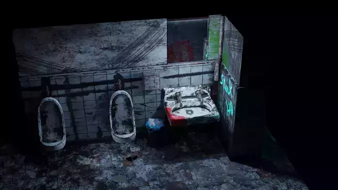 Horror Toilet Environment