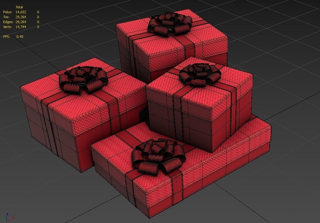 Gift Boexs M02 Low-poly 3D model_2