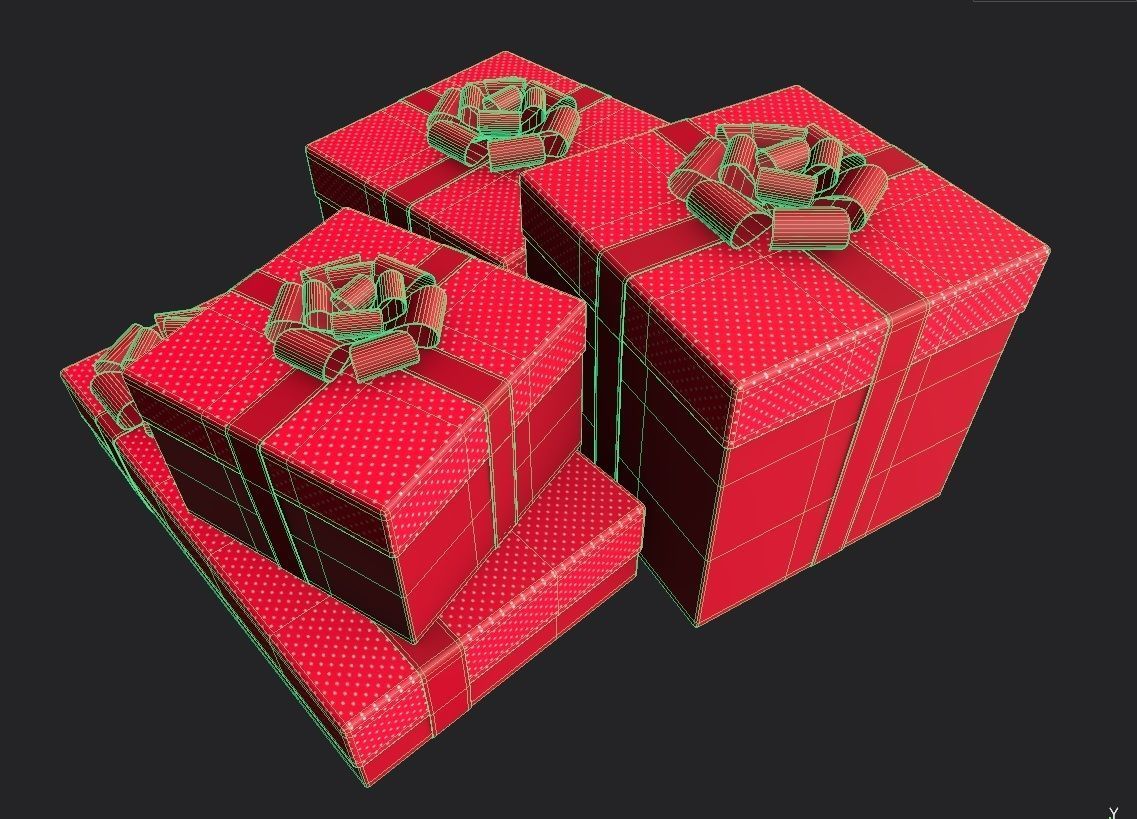 Gift Boexs M02 Low-poly 3D model_6