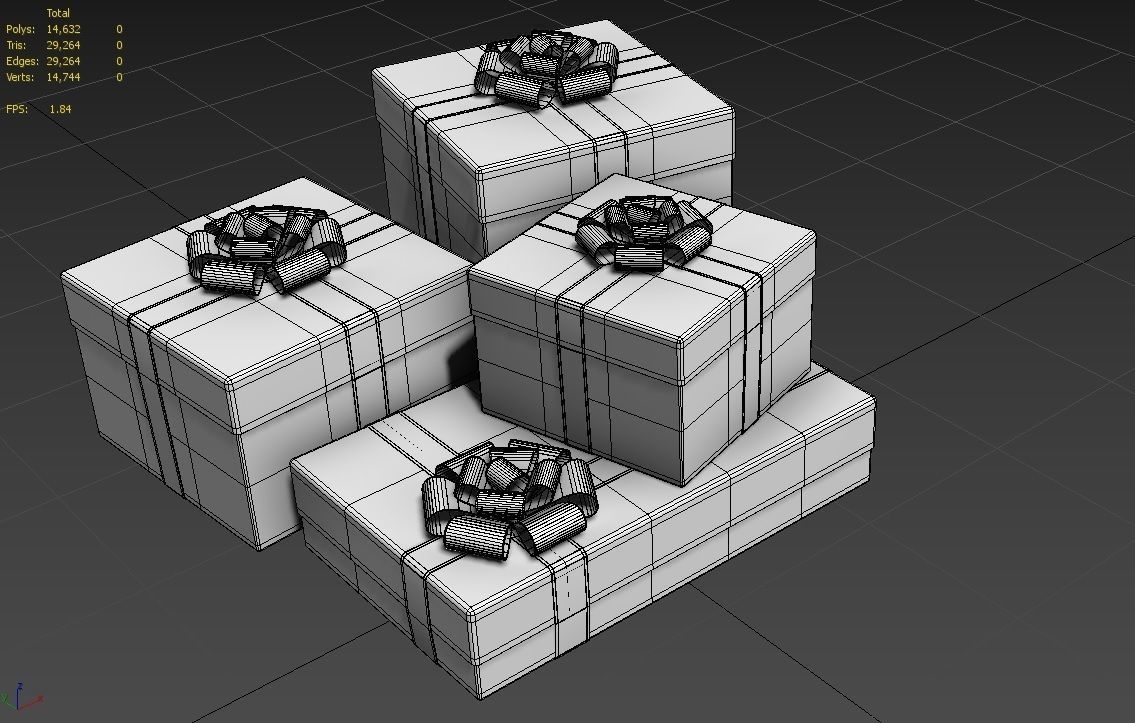 Gift Boexs M02 Low-poly 3D model_7