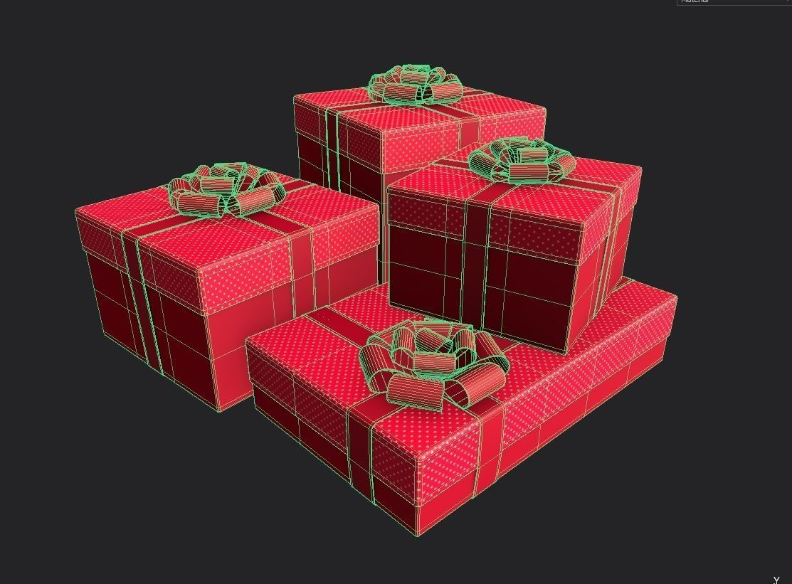 Gift Boexs M02 Low-poly 3D model_1