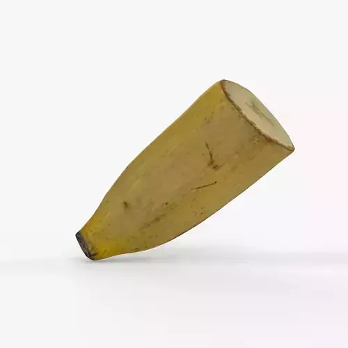 Photorealistic 3D scan of half a banana