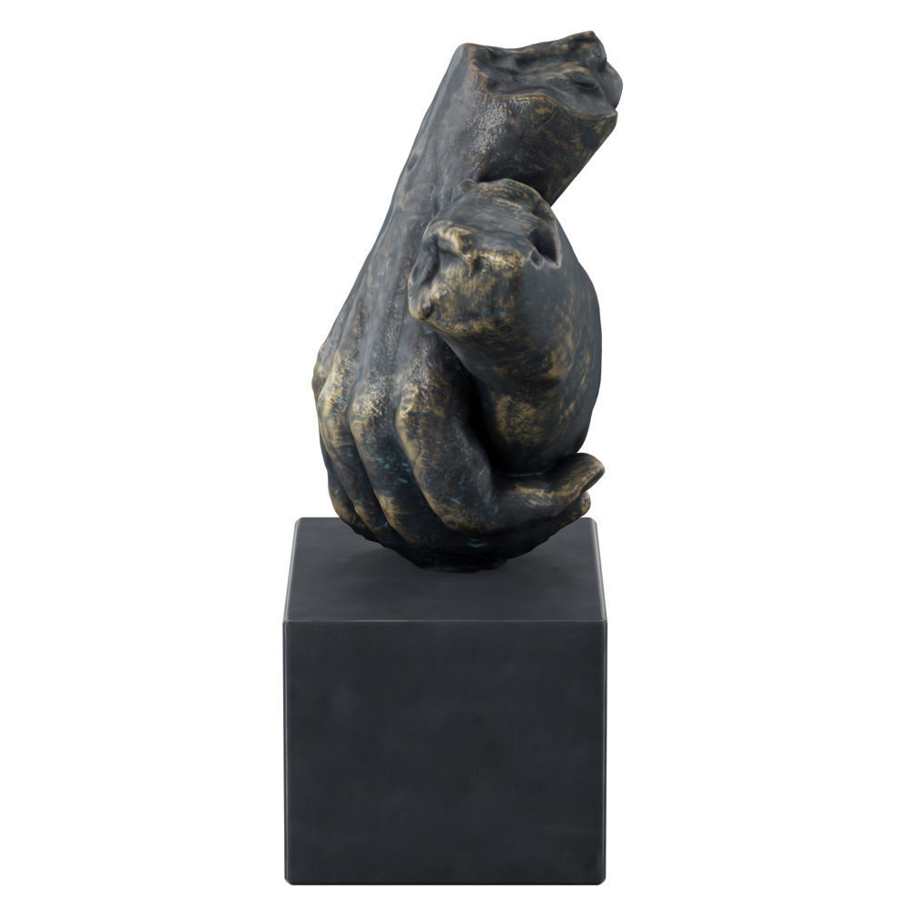 Lovers Hands Entwined Sculpture 3D model_2