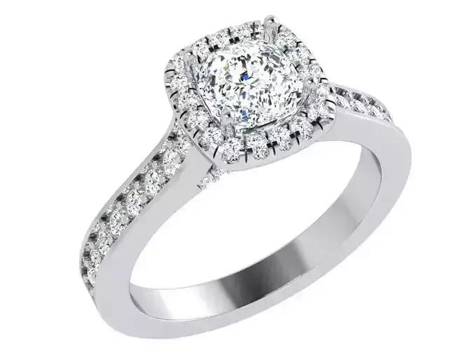 Square Halo Ring 4105