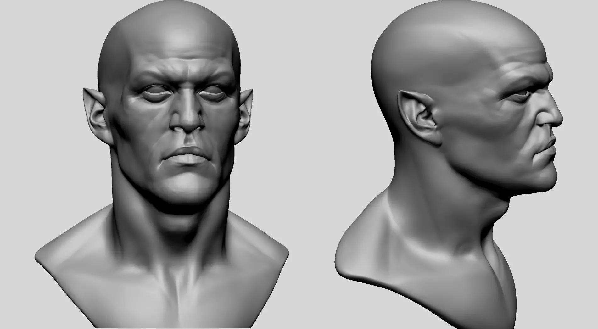 Male Head P 3D model_0