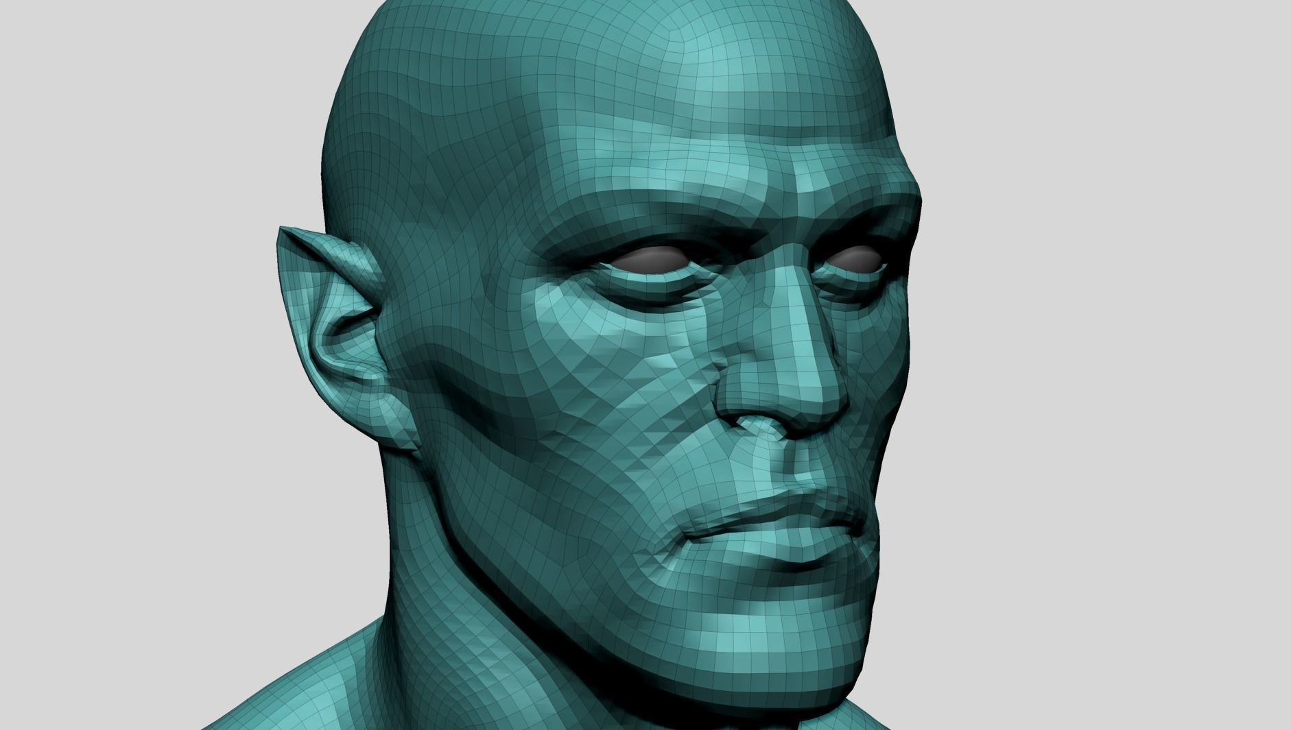 Male Head P 3D model_11