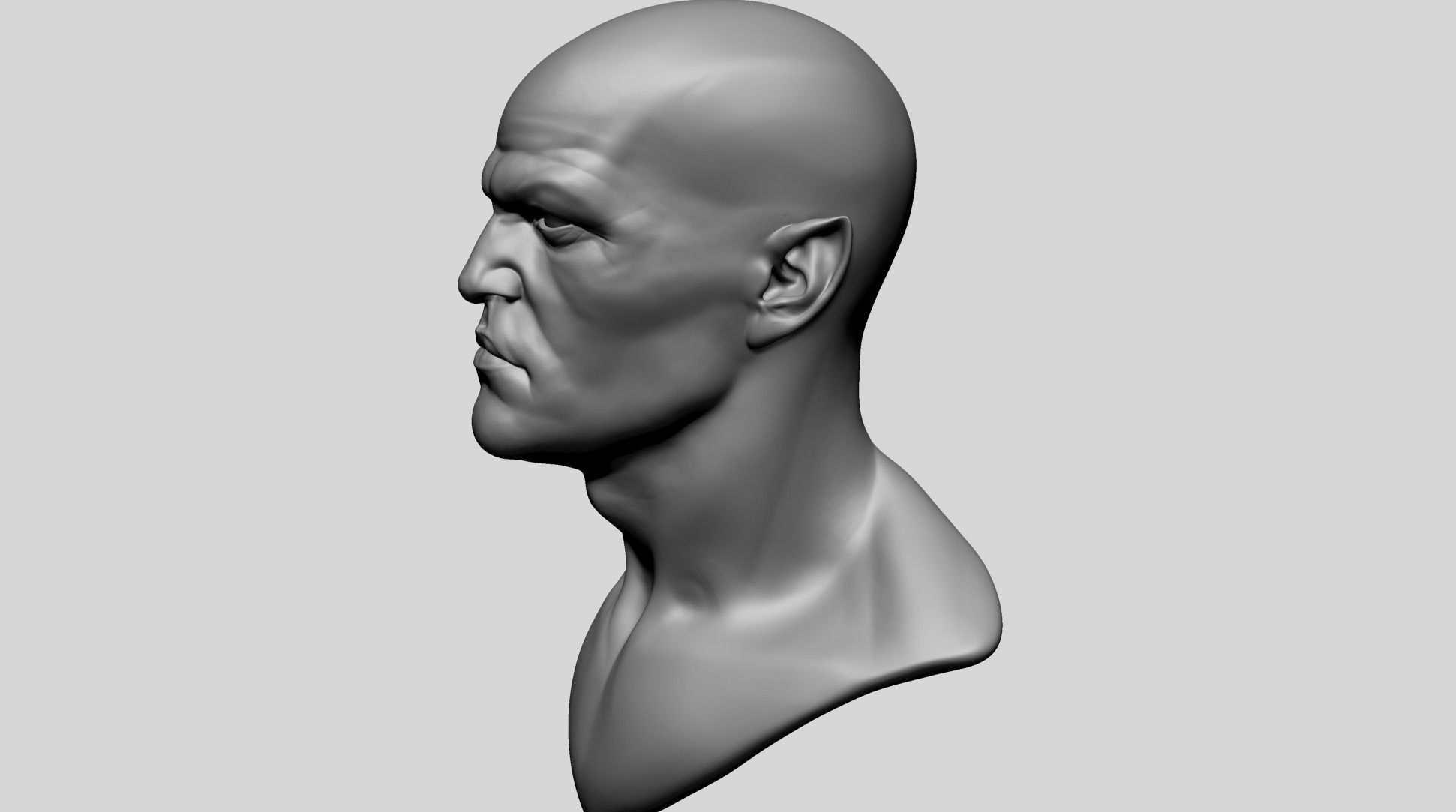 Male Head P 3D model_7