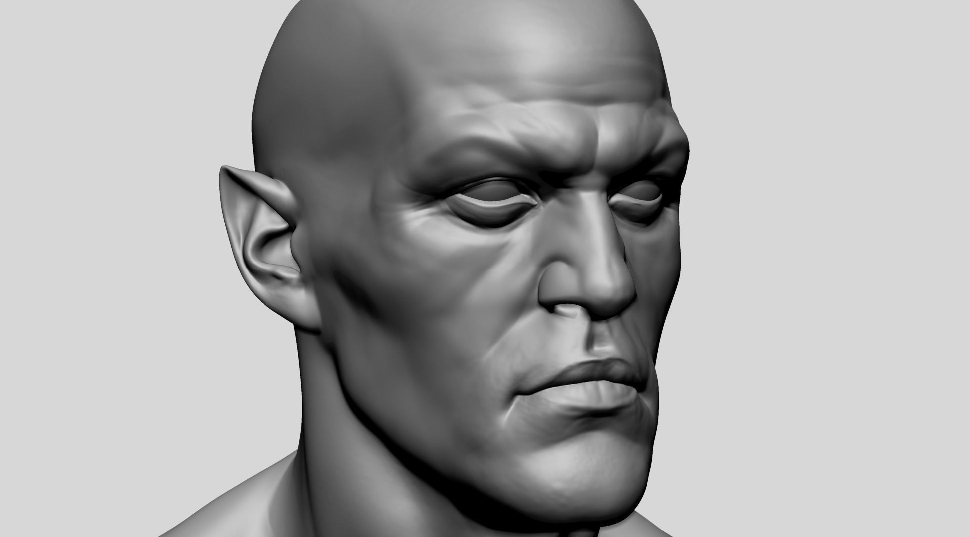 Male Head P 3D model_10