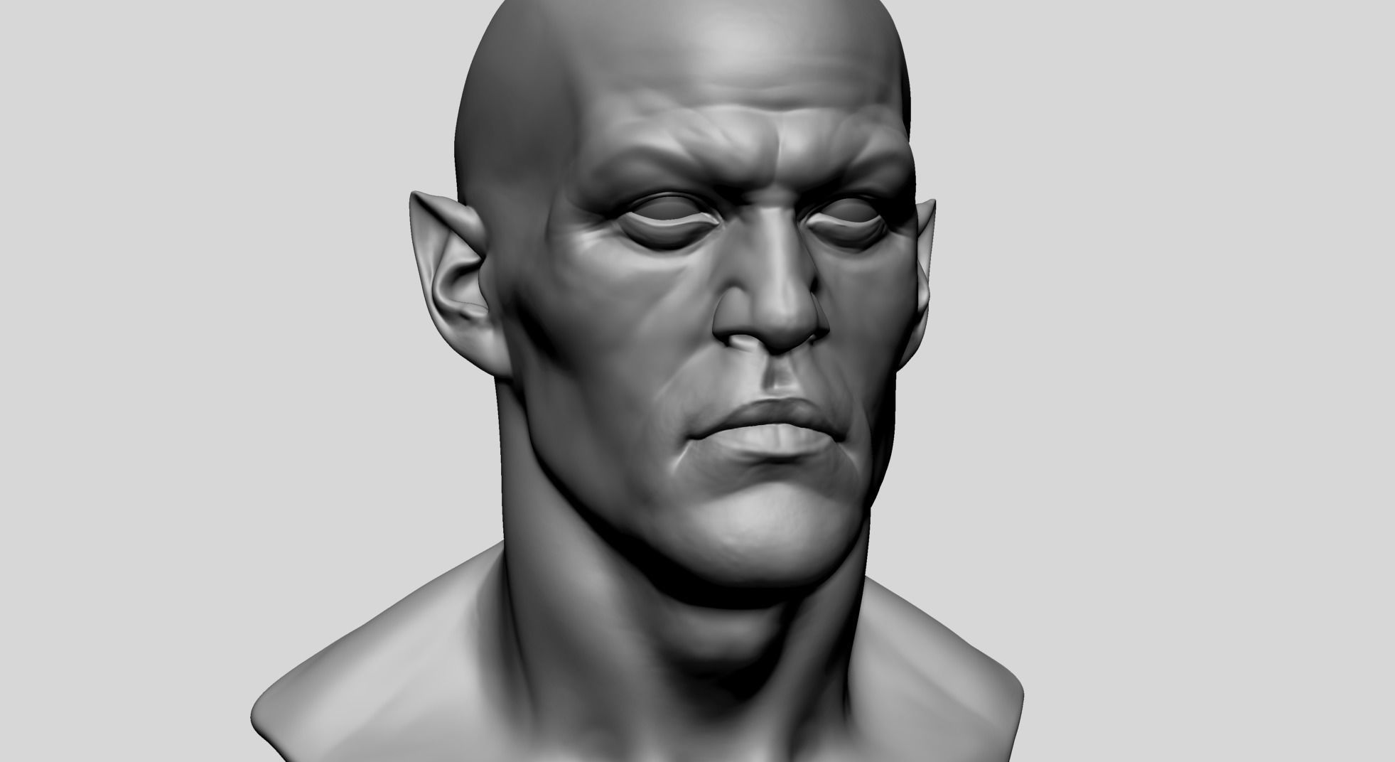 Male Head P 3D model_9