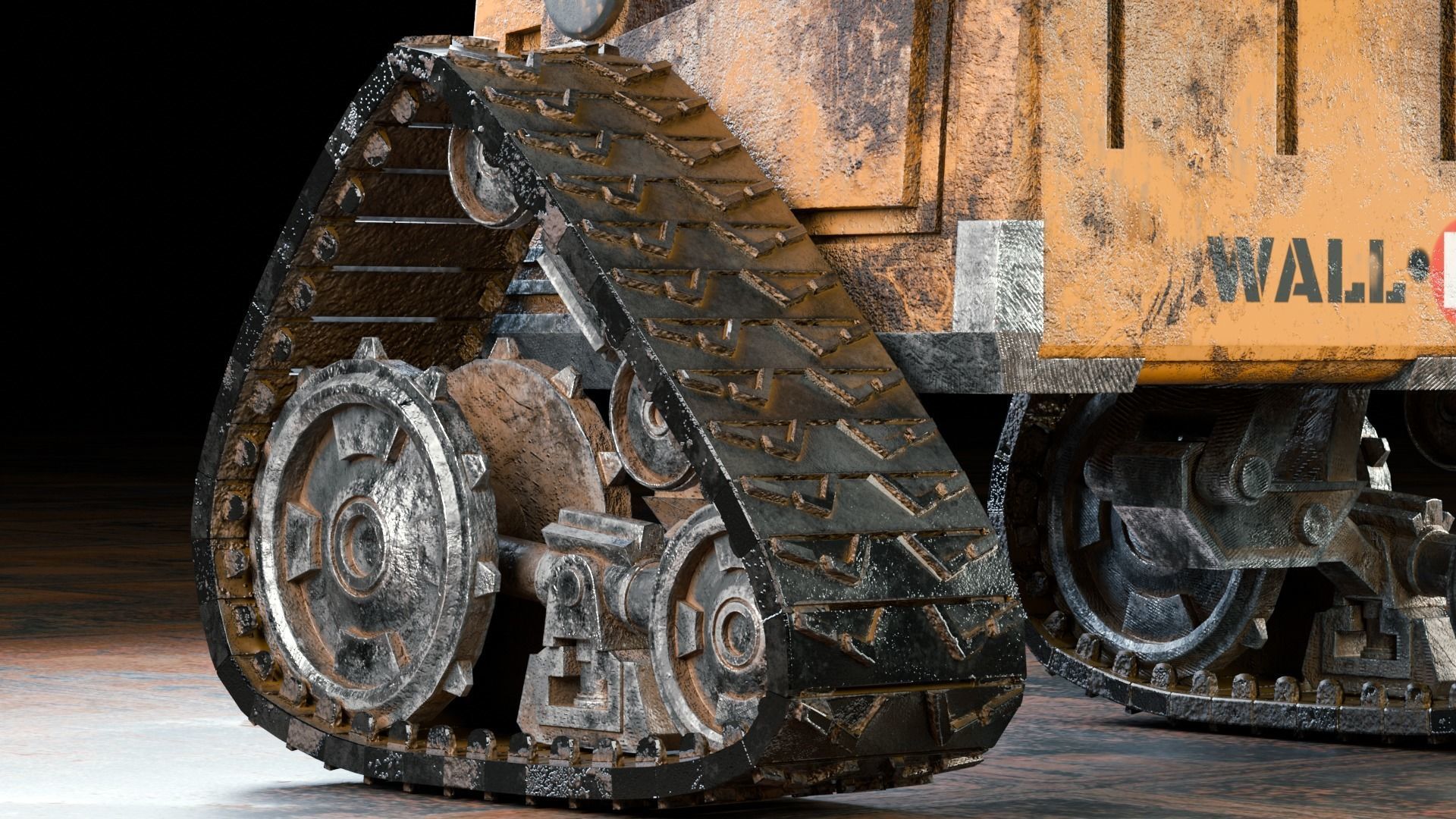 Robot wall-e Low-poly 3D model_10