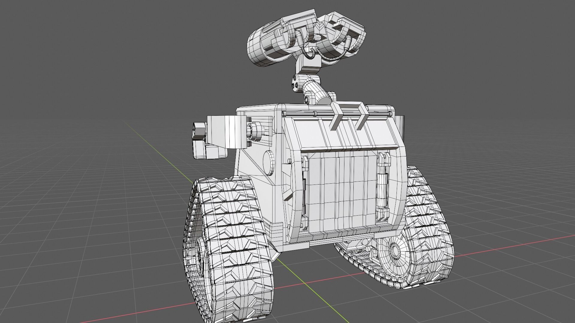 Robot wall-e Low-poly 3D model_11