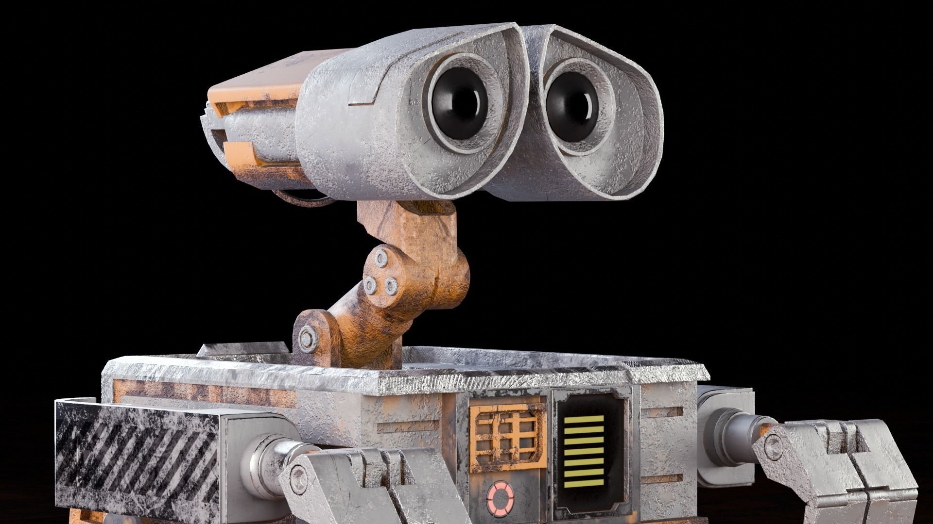 Robot wall-e Low-poly 3D model_9