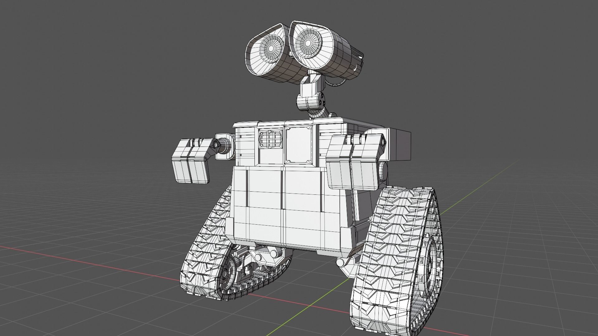 Robot wall-e Low-poly 3D model_12