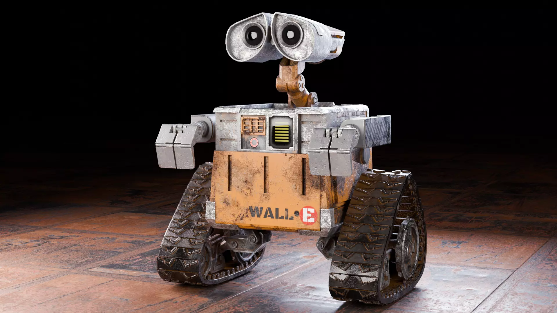 Robot wall-e Low-poly 3D model_0