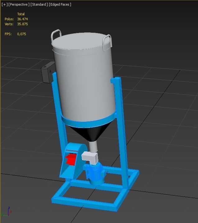 DUAL DIRECTIONAL FISH FEEDER CENTRIFUGAL SPREADER ROTARY 3D model ...