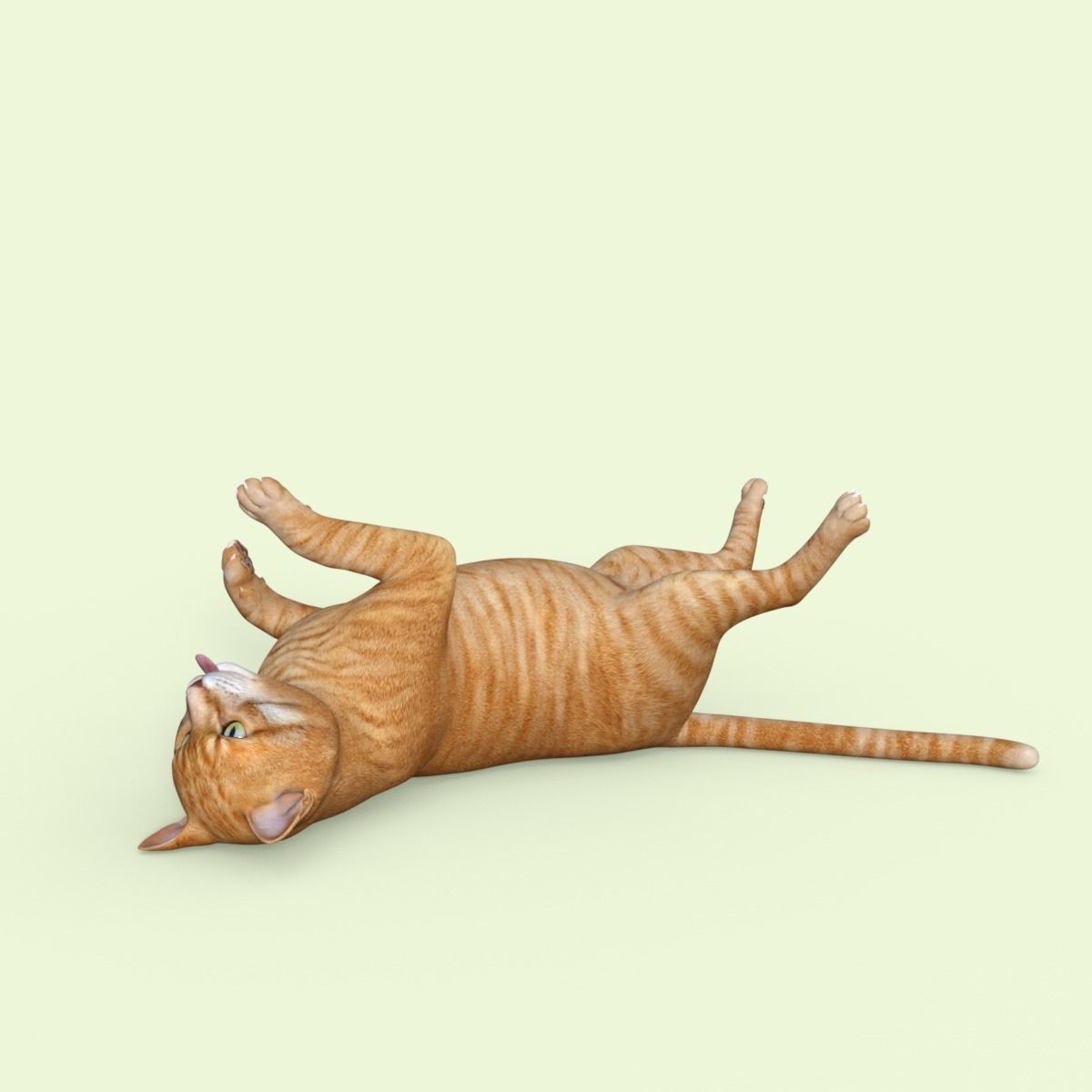 Yellow 3D Cat Rigged 3D model_18