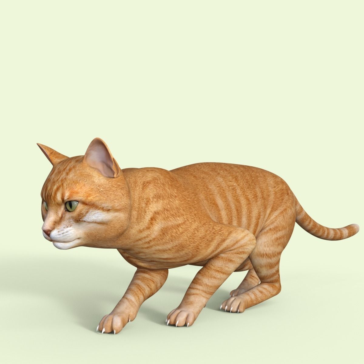 Yellow 3D Cat Rigged 3D model_15