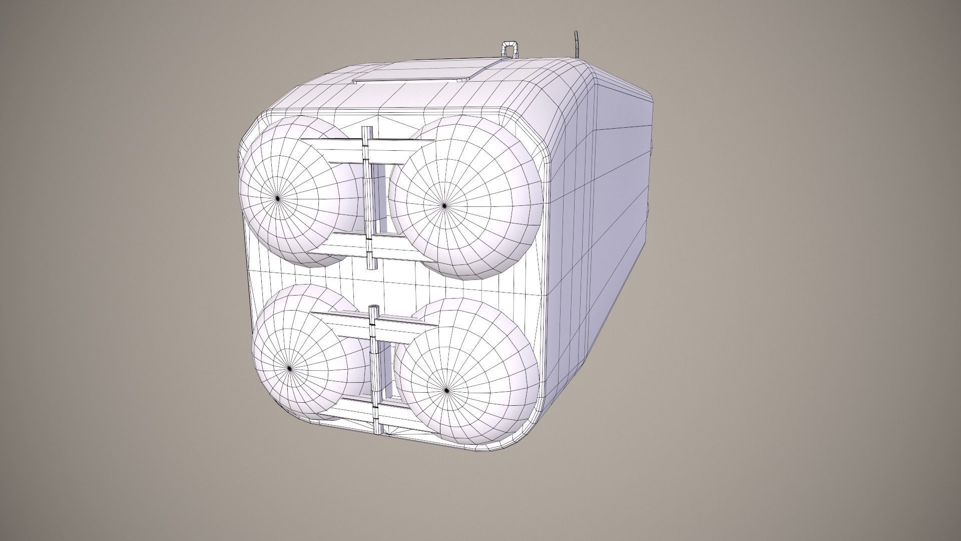  Launcher PARS 3LR With Missile X4 Low-poly 3D model_14