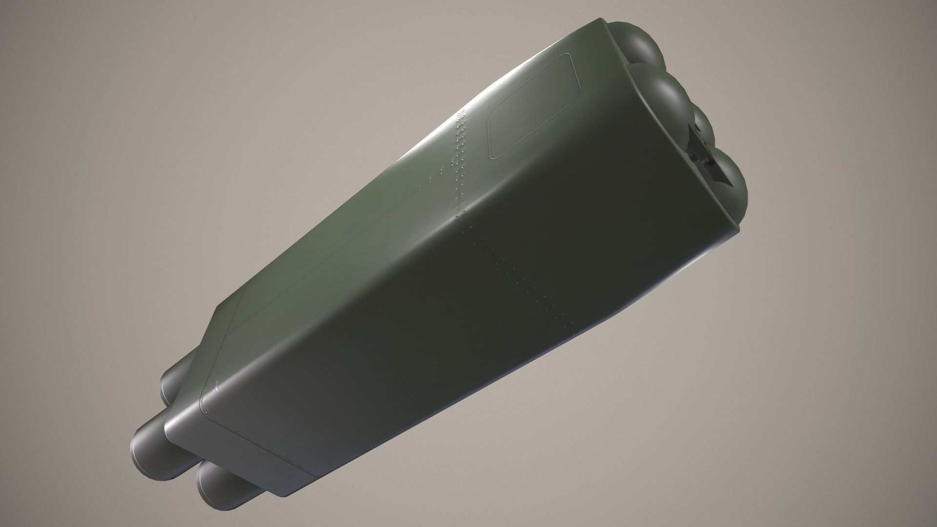  Launcher PARS 3LR With Missile X4 Low-poly 3D model_6