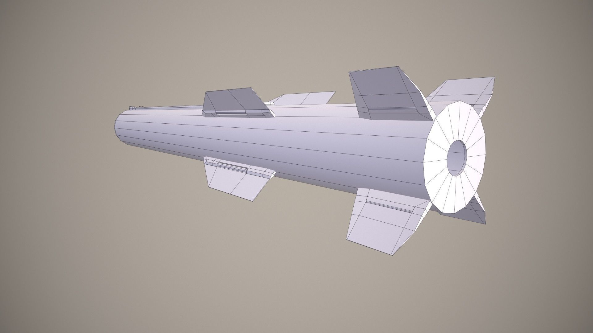  Launcher PARS 3LR With Missile X4 Low-poly 3D model_17