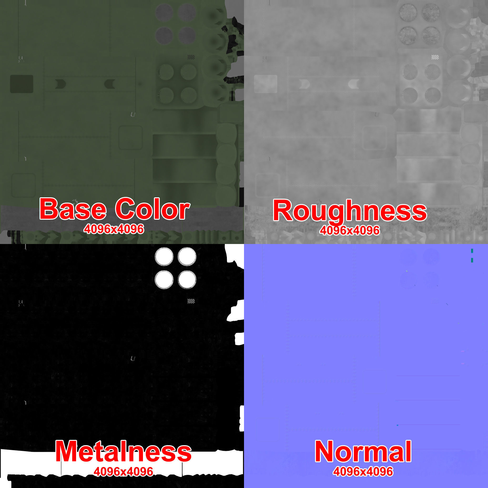  Launcher PARS 3LR With Missile X4 Low-poly 3D model_19