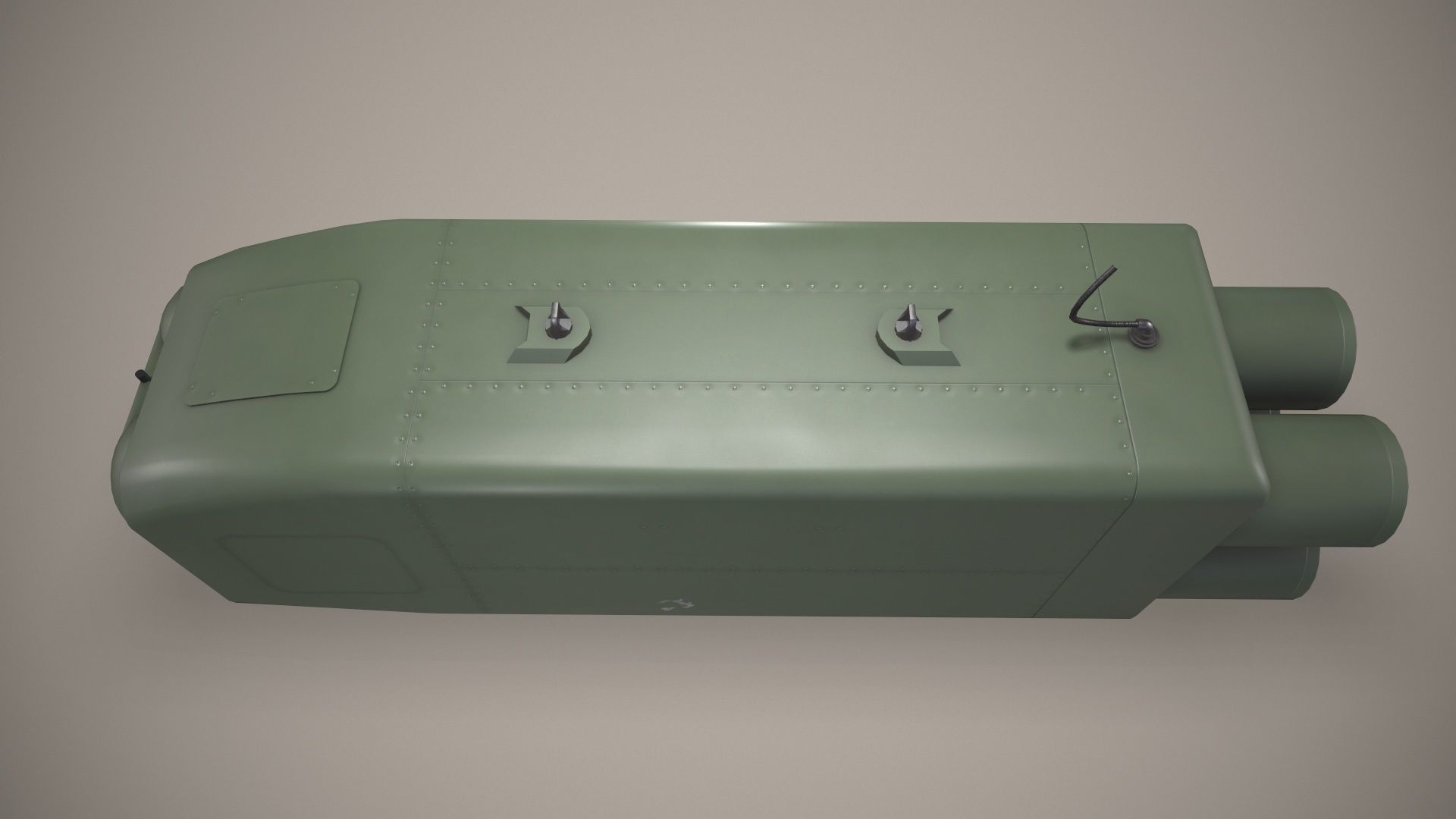  Launcher PARS 3LR With Missile X4 Low-poly 3D model_4