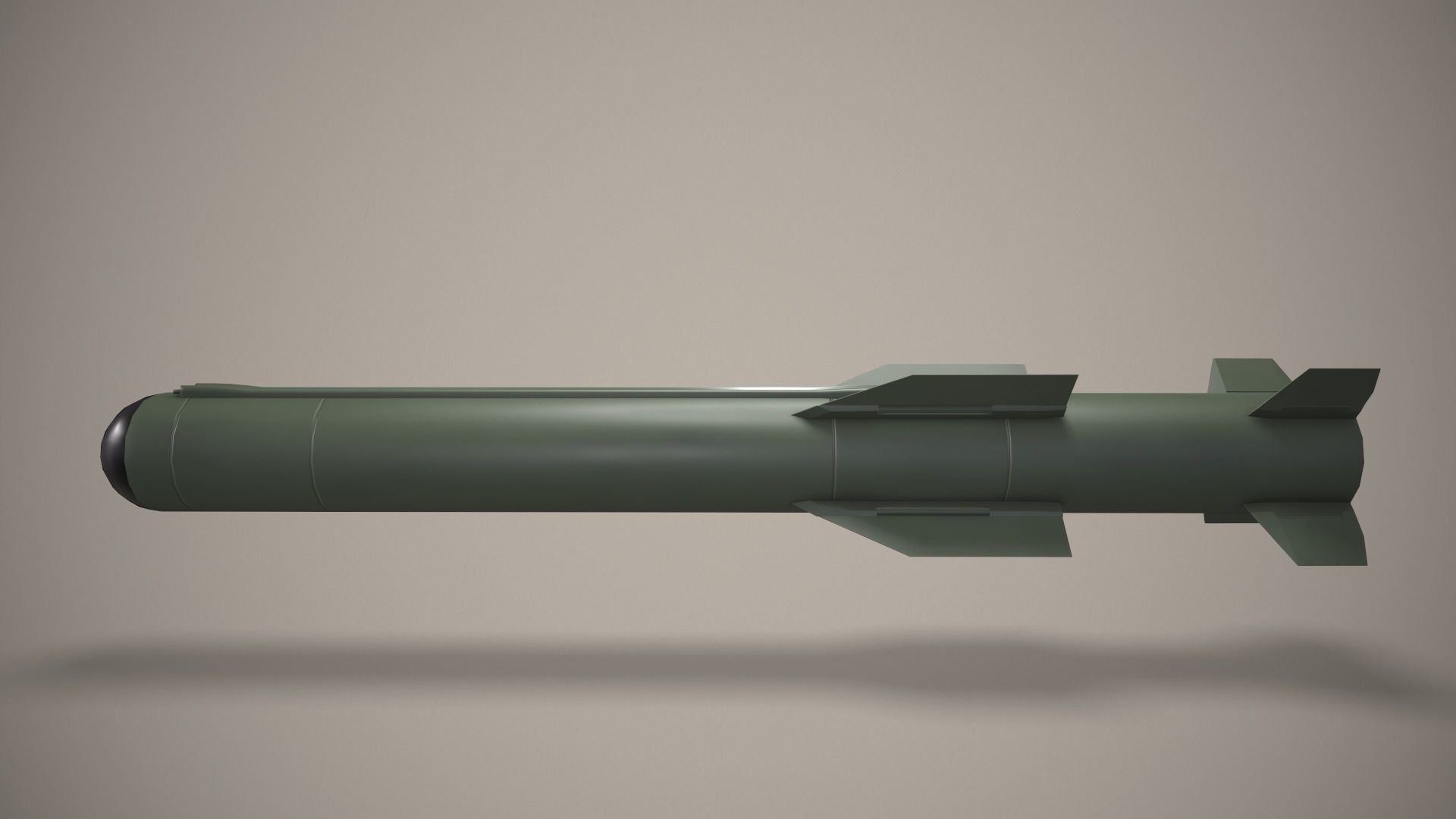  Launcher PARS 3LR With Missile X4 Low-poly 3D model_10