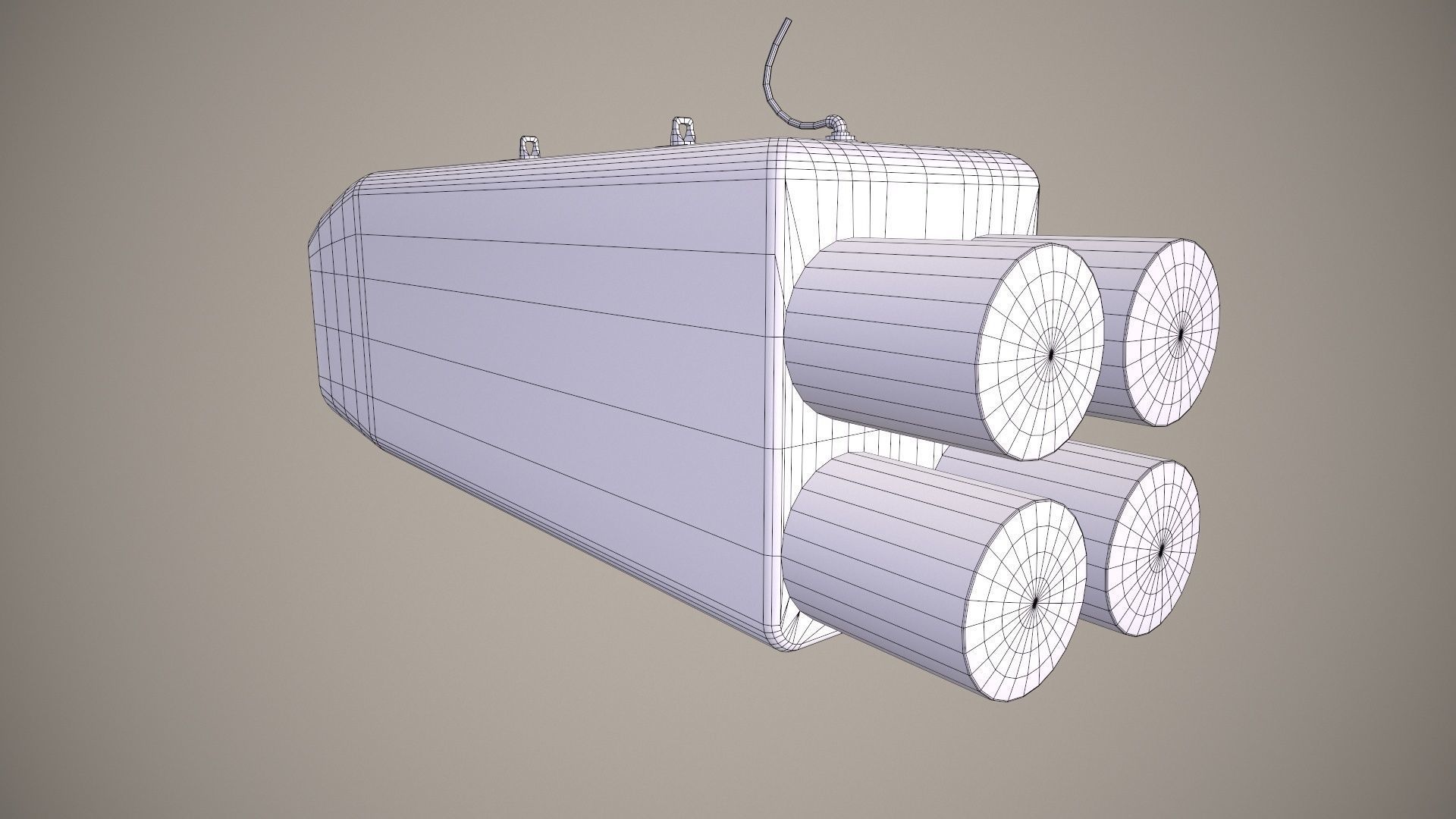  Launcher PARS 3LR With Missile X4 Low-poly 3D model_12