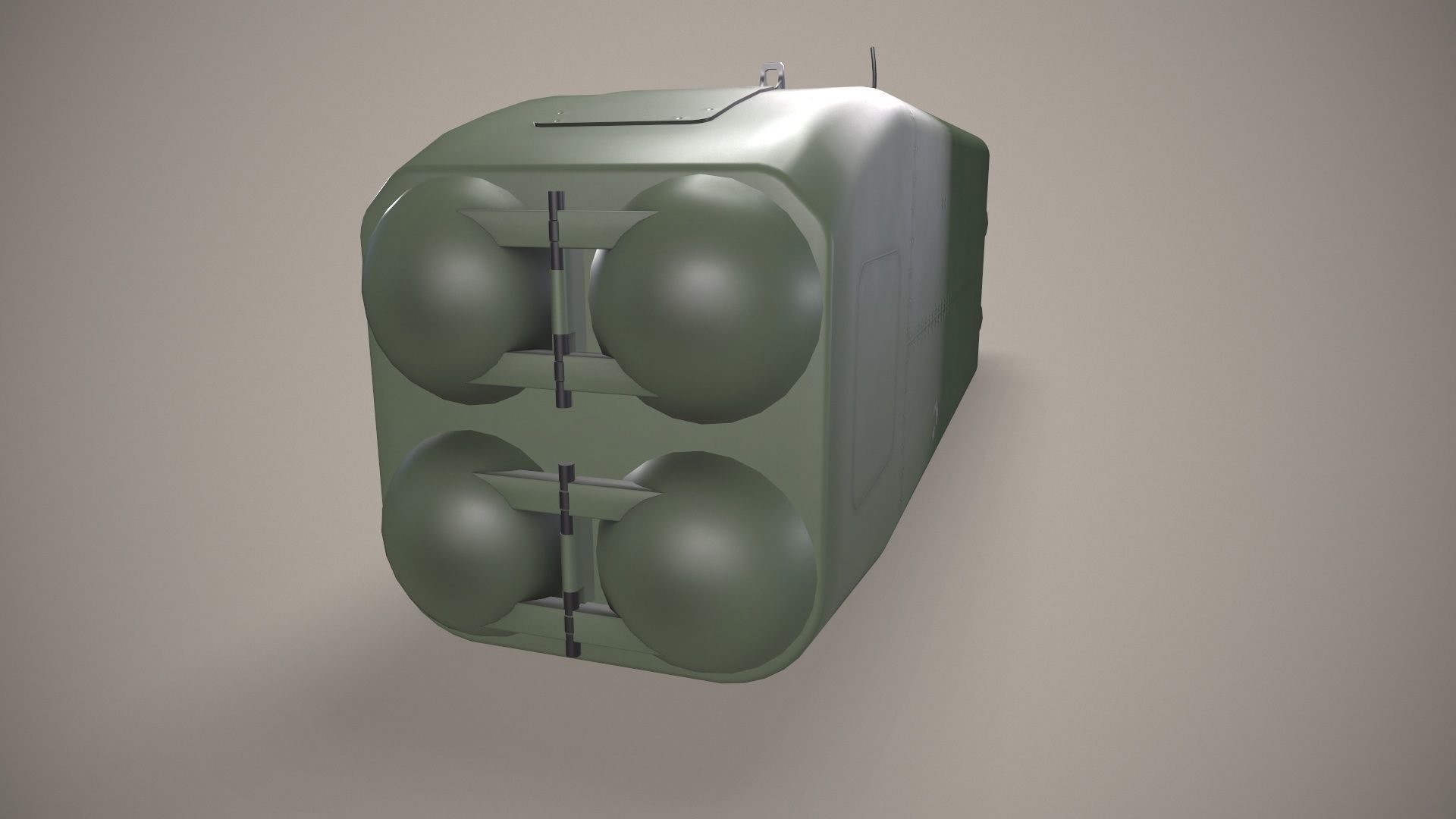  Launcher PARS 3LR With Missile X4 Low-poly 3D model_5