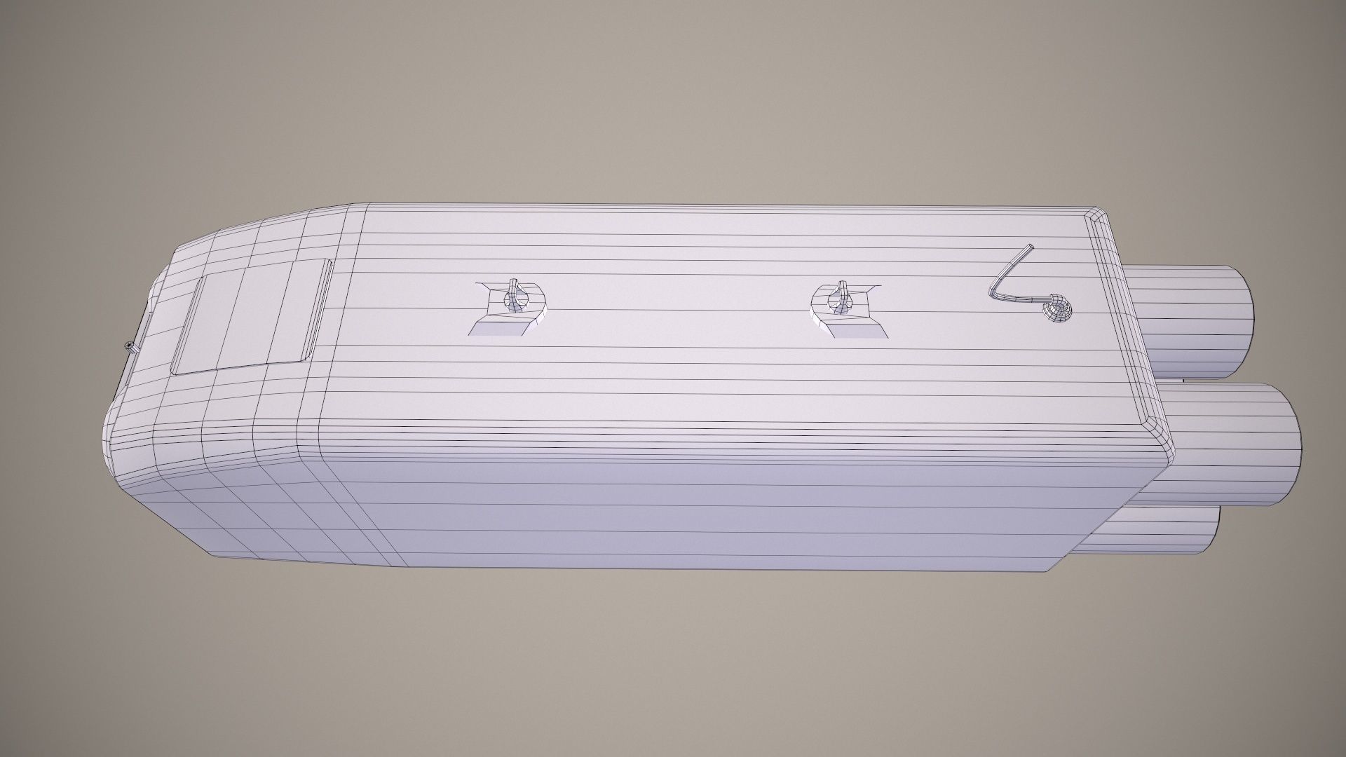  Launcher PARS 3LR With Missile X4 Low-poly 3D model_13