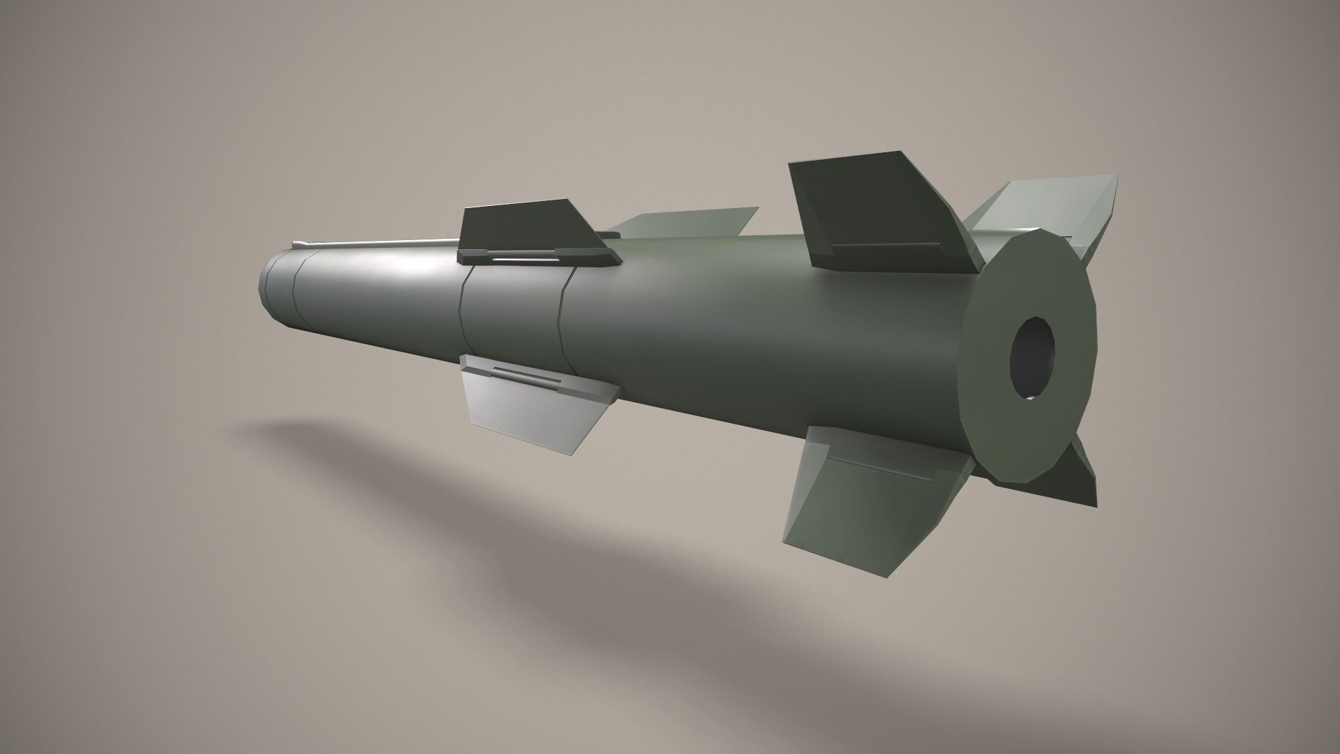  Launcher PARS 3LR With Missile X4 Low-poly 3D model_9