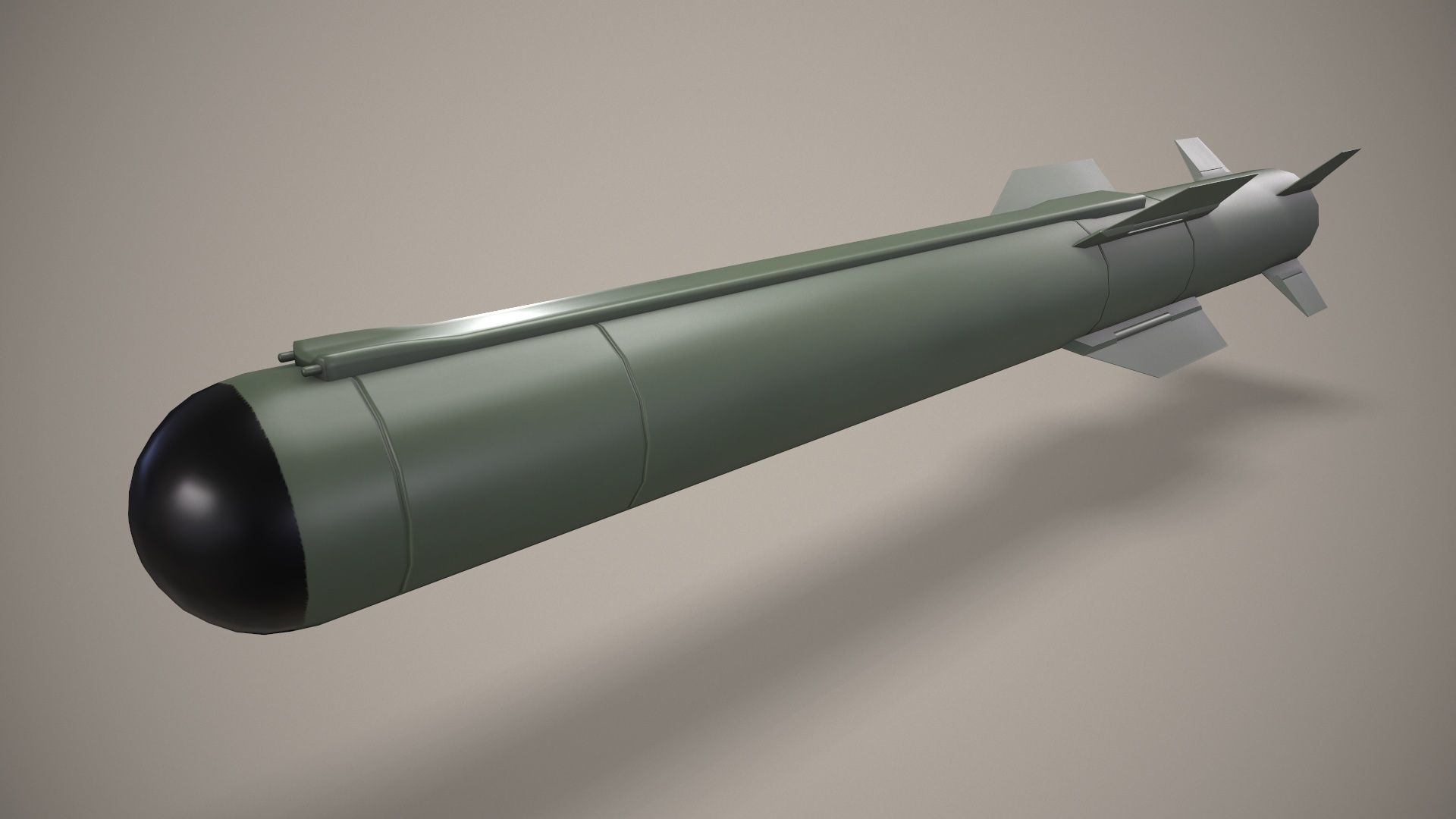  Launcher PARS 3LR With Missile X4 Low-poly 3D model_8