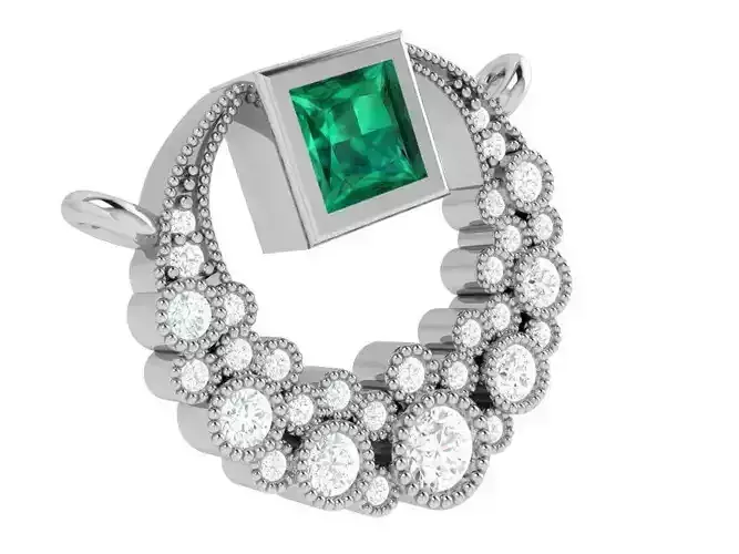 Bezel Unique Pendant 4121 3D print model