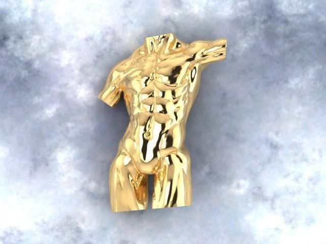 Male torso 3D print model_4